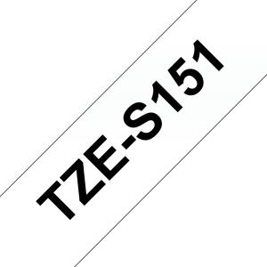 Tape 24mm Black On Clear Strong Adhesive (tze-s151)
