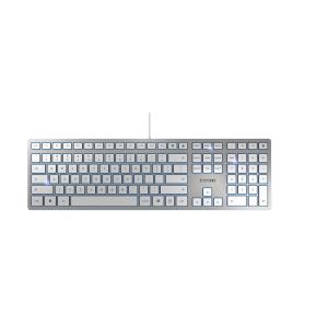 KC 6000 SLIM - Keyboard - Corded USB - Silver White - Qwerty US/Int'l