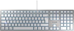 KC 6000 Slim Keyboard - Corded USB - White/ Grey - Azerty French