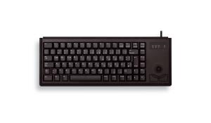 G84-4400 Compact Desktop Ultraflat - Keyboard with Trackball - Corded USB - Black - Azerty French