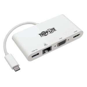 USB 3.1 GEN 1 USB-C (TYPE-C) ADPTR 4K 30HZ HDMI VGA USB-A WHT