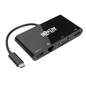 USB 3.1 GEN 1 USB-C (TYPE-C) ADPTR 4K 30HZ HDMI VGA USB-A BLK