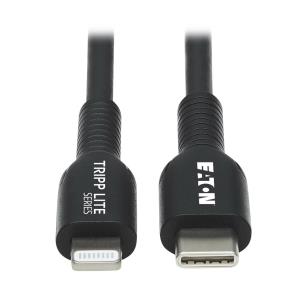 TRIPP LITE USB-C to Lightning Sync/Charge Cable (M/M), MFi Certified, Black, 2m