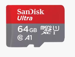 SanDisk Ultra micro SDXC 64GB plus SD Adapter 140MB/s A1 Class 10 UHS-I