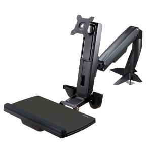 Sit Stand Monitor Arm - Height Adjustable Monitor Arm Desk Mount