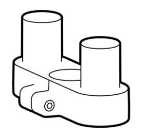 Accessory Single To Dual Side-by-side Conversion Kit Lx Pro - White