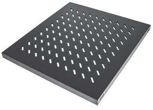 Fixed Shelf - 19in - 1u - 525mm Depth - Black