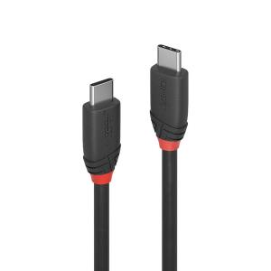 Cable - USB 3.1 Type C Male To Male 3a - Black Line - 1m