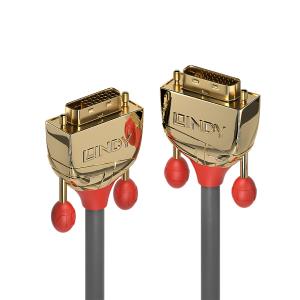 Cable - DVI-d Dual Link Male To Male - Gold Line - 50cm - Grey