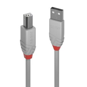 Cable - USB Type A Male To B Male - 2m - Anthraline - Grey