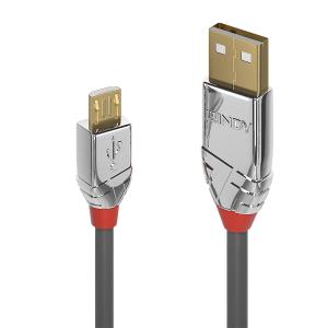 Cable - USB2.0 Type A Male To Micro-b - Cromoline - 1m - Grey