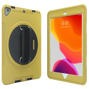 Protective Case W/ Built-in 360 Rotatble Grip Kickstand iPad Yellow