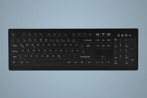 AK-C8100F-FU1 Hygiene Sealed - Keyboard - Wireless  - Black - Azerty Belgian