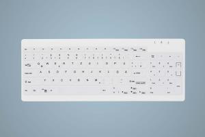 Disinfectbale Medical Keyboard with Numpad - Corded USB - White - Azerty Belgian